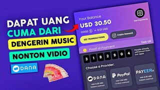 Dapat Uang 🤑 Cuma Dari Dengerin Music & Nonton Vidio  - Cara Mendapatkan Uang Dari Internet