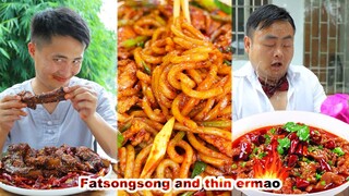 lose weight | FatSongsong and ThinErmao weight loss challenge | mukbang | funny | chinese food