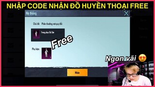 NHẬP MÃ CODE MỚI NHẬN NGUYÊN 1 SET TRANG PHỤC HUYỀN THOẠI FREE DỄ DÀNG || PUBG MOBILE