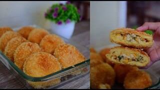 LANGSUNG LUDES!! IDE JUALAN GORENGAN |  ROTI GORENG RAGOUT AYAM  | LUAR CRISPY  DALEM EMPUK