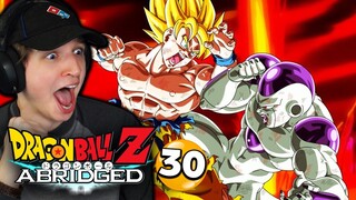 GOKU VS. FRIEZA | DBZ: Abridged REACTION Episode 30 (Pt. 1-3)