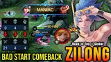 21 Kills + MANIAC!! Bad Start Comeback (VS PRO FANNY) - Road to Top 1 Global Zilong ~ MLBB