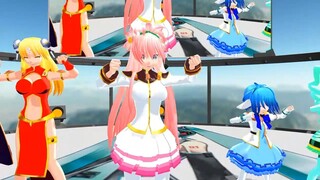 【ギャラクシーエンジェル MMD】ムーンエンジェル隊でハレ晴レユカイ