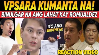 KAKAPASOK LANG Diosko! UMUSOK sa GALlT si VPSARA SlNUBOAN ng EBlDENSYA si ROMUALDEZ REACTION VIDEO