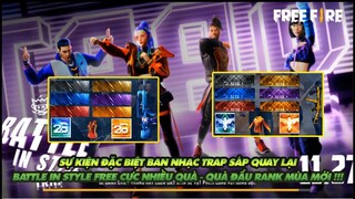 FREE FIRE | BAN NHẠC TRAP SẮP QUAY LẠI  HÉ LỘ  QUÀ 3 LOẠI ĐẤU RANK SẮP TỚI FREE OB31