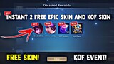 KOF NEW EVENT! FREE KOF SKIN AND EPIC SKIN + MORE TOKEN REWARDS! FREE SKIN! | MOBILE LEGENDS 2023