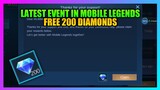 Free 200 Diamonds in Mobile Legends 2021 | LATEST EVENT MLBB FREE DIAMONDS