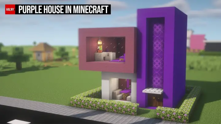 Purple House in Minecraft - Tutorial