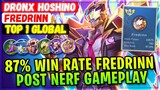87% Win Rate Fredrinn Post Nerf Build [ Top 1 Global Fredrinn ] dronx hoshino - Mobile Legends