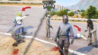 TAWURAN ANTAR GANGSTER ! TEBAS KEPALA PAKE KATANA ! GTA V ROLEPLAY