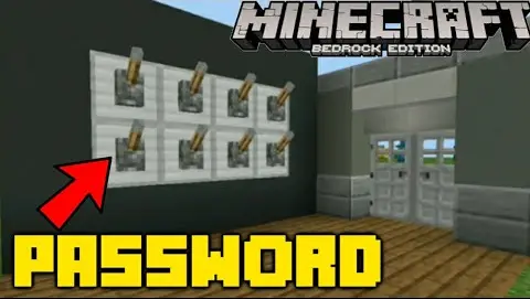 Minecraft Bedrock: LEVER PASSWORD DOOR! MCPE Xbox PS4 Windows10 Switch