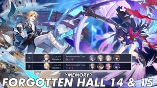 CLEAR FULL STAR! Forgotten Hall "Memory" 14 & 15 | Honkai Star: Rail