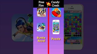 Free fire vs Candy crush ❓|#shorts #ytshorts #freefire #candy