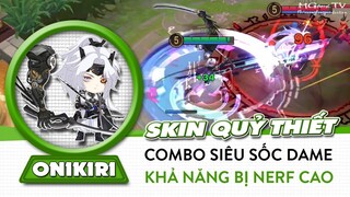 Onmyoji Arena | Skin hiện đại siêu đẹp của Onikiri Quỷ Thiết, combo quá mạnh, không nerf mới lạ