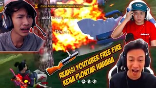 REAKSI YOUTUBER FREE FIRE KENA PLONTAR SENDIRI BIKIN NGAKAK 🤣||Frontalgaming||Obbyphy||Kemazpakez