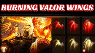 BURNING VALOR 1K - 7K RESONANCE WINGS SHOWCASE - DIABLO IMMORTAL - CRUSADER - COSMETICS