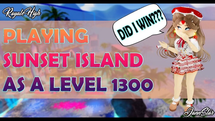 PLAYING SUNSET ISLAND AS A LEVEL 1300 | DID I WIN??? | Royale High Roblox