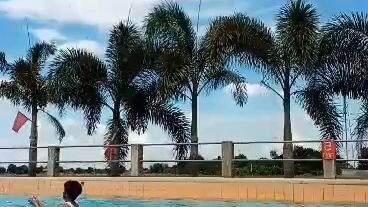 swimming after ride