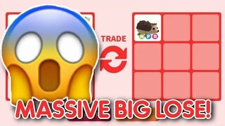 😱😟 Woah! MASSIVE LOSE TRADE IN ADOPT ME?! WFL 🤧🤮