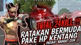 HP PATAH PATAH BUKAN MASALAH !! BOOYAH 24 KILL PAKE HP KENTANG !!! -  FREEFIRE INDONESIA