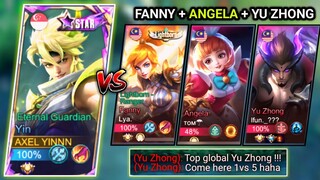 YIN VS TOP GLOBAL YU ZHONG+ ANGELA DEADLIEST COMBO EVER | YIN EPIC COMEBACK | MOBILE LEGENDS