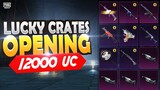 LUCKY CRATE OPENING IN 12000UC | 8 UPGRADED GUNS | PUBG MOBILE LUCKY SPIN