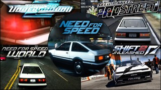 Toyota Corolla GT-S (AE86) Evolution in NFS Games - 1080pHD