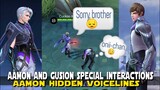 AAMON AND GUSION SPECIAL INTERACTIONS | SORRY BROTHER | KILL INTERACTIONS AND MORE HIDDEN LINES MLBB
