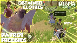 I Got My First Mount! | Free Mottled Parrot | Linen Clothes Set | Episode #2 | Utopia:Origin
