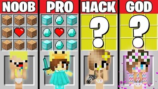 Minecraft Battle: Noob vs PRO vs HACKER vs GOD : SUPER BABY GIRL CRAFTING Challenge / Animation