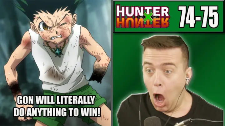 GON LOSES A HAND! | Hunter x Hunter Episode 74 and 75 REACTION