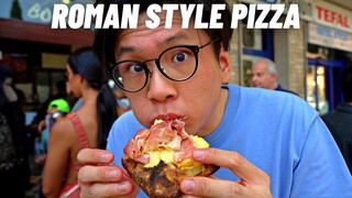 LEGENDARY ROMAN PIZZA! Crunchy PORCHETTA & BEST GELATO in Rome!