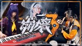【Honkai Impact 3】Houkai Sekai no Utahime Wagakki style Drum Cover feat. Ru's Piano x 黃品舒 Kathie
