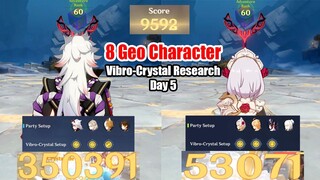 8 Geo Character Destroy Vibro-Crystal Research Day 5 - This is Geo Supremacy