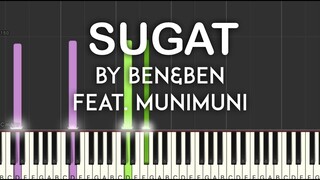 Sugat by Ben&Ben feat. Munimuni synthesia piano tutorial with lyrics [free sheet music]