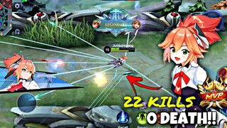 FANNY INSANE GAMEPLAY! BLADE OF KIBOU | AGGRESSIVE GAMEPLAY! | 22/0/10 KDA | MLBB