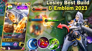 LESLEY BEST BUILD & EMBLEM 2023! REVAMPED EPIC SKIN GAMEPLAY!🤍✨