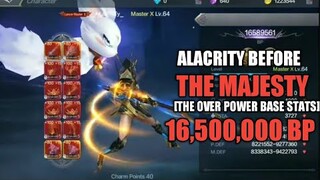 ALACRITY THE OP BASESTATS CHARACTER REVIEW BEFORE THE MAJESTY