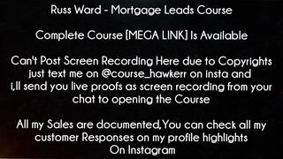 Russ Ward Course Mortgage Leads Course download