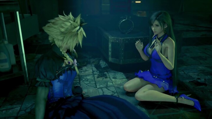 [FF7 Remake] When Tifa discovers Cloud's women's clothing