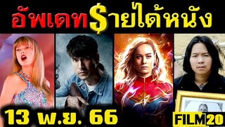 อัพเดทรายได้หนัง The Marvels - ธี่หยด - สัปเหร่อ - Taylor Swift - Five Nights อื่นๆ ณ 13 พ.ย. 66