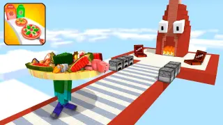 Monster School : I WANT PIZZA RUNNER CHALLENGE - Minecraft animation