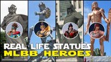 REAL LIFE STATUES OF HEROES IN MOBILE LEGENDS LAPU-LAPU, GATOT KACA, ZILONG AND YI SUN SHIN MLBB!