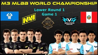 NAVI Vs MALVINAS GAMING [GAME 1]| M3 MLBB World Championship 2021 | Playoffs Day 3