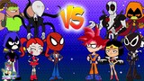 Teen Titans Go! Color Swap Meme Glow Up Dragon Ball and Spiderman SETC