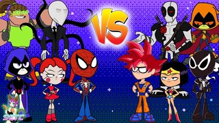 Teen Titans Go! Color Swap Meme Glow Up Dragon Ball and Spiderman SETC