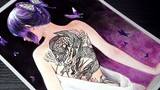 [Painting]Kochou Shinobu with dragon tattoo|<Demon Slayer>
