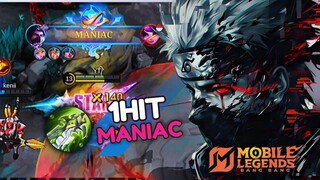 MANIAC !! BUILD HAYABUSA  TERSAKIT TERBARU MOBILE LEGENDS
