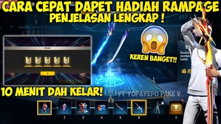 PENJELASAN LENGKAP !! CARA MEMBUKA SEMUA HADIAH GRATIS DI EVENT RAMPAGE UNITED - FREE FIRE