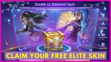 FREE ELITE SKIN MOBILE LEGENDS 2020 | DOUBLE 11 DIAMOND VAULT EVENT
